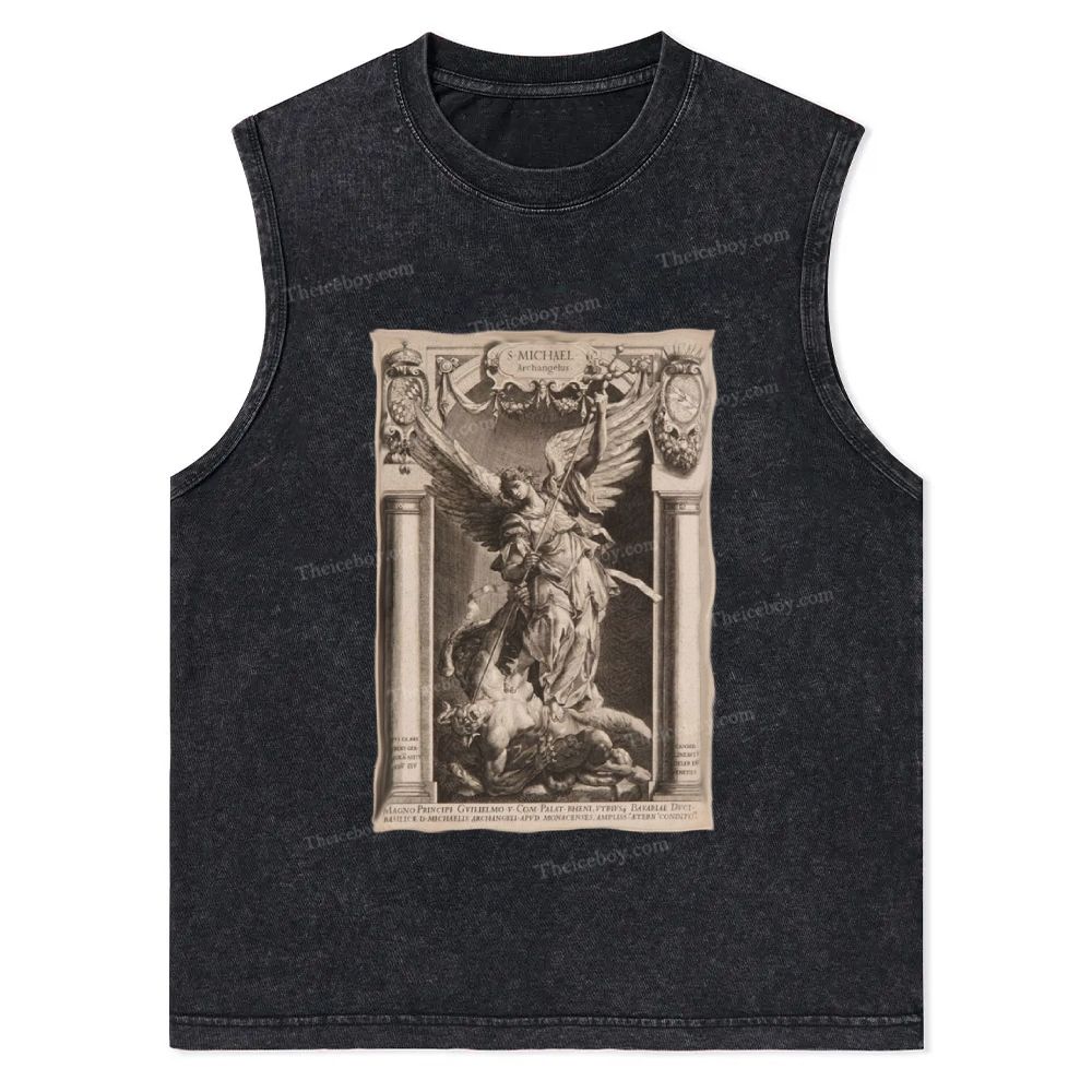 Archangel Defeats The Devil Snowflake Washed Vest