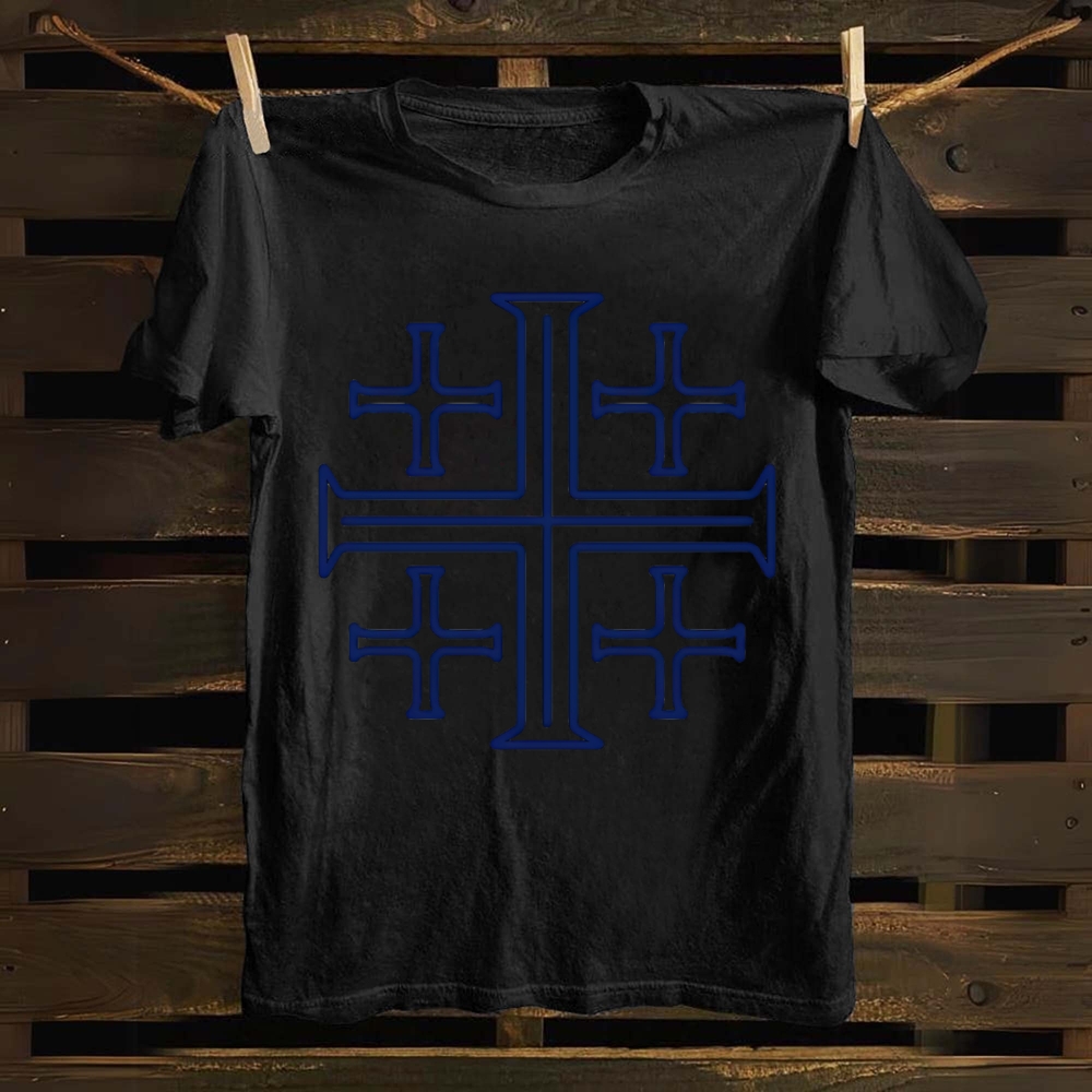 Jerusalem Cross Casual Cotton T-shirt