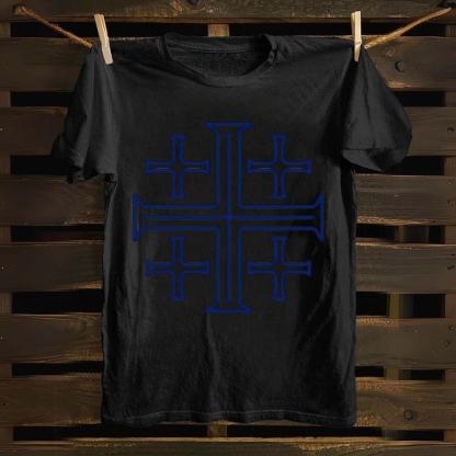 Jerusalem Cross Casual Cotton T-shirt