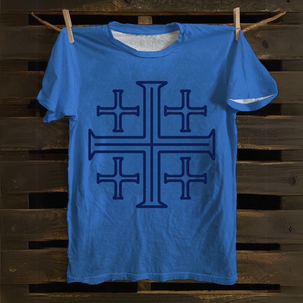 Jerusalem Cross Casual Cotton T-shirt