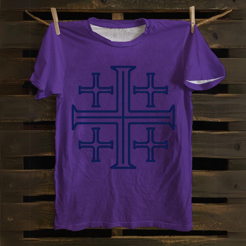 Jerusalem Cross Casual Cotton T-shirt