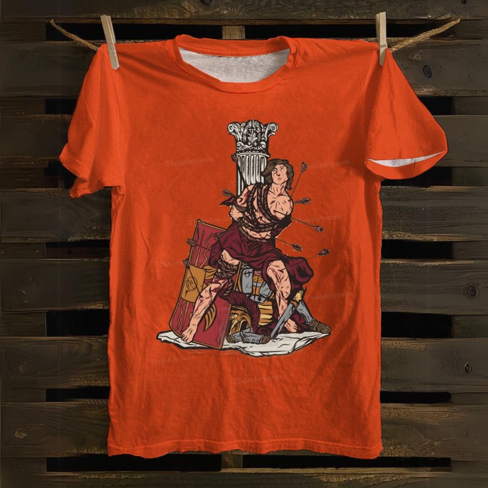 Brave Christian Warrior Cotton T-shirt