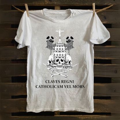 Claves Regni Catholicam Vel Mors Cotton T-shirt