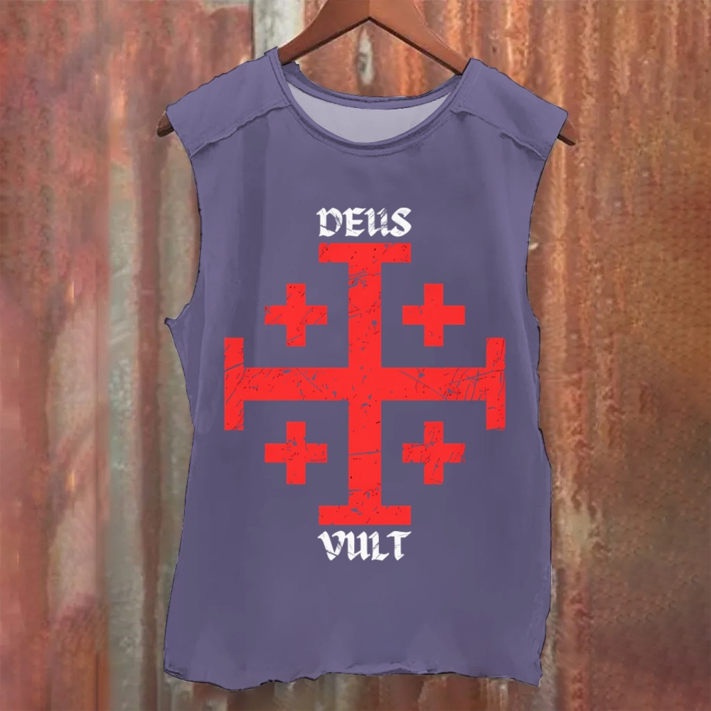 Deus Vult Vintage Washed Tank Top