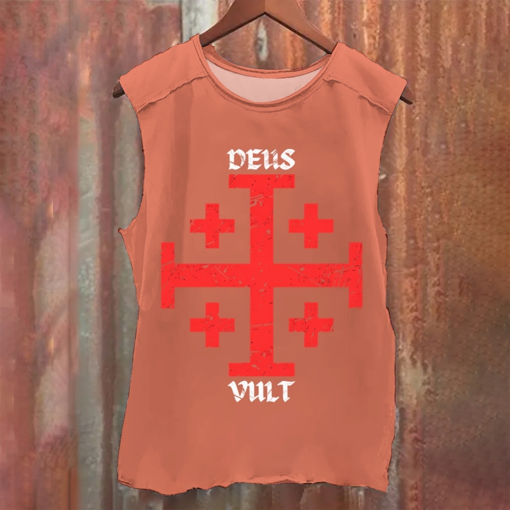 Deus Vult Vintage Washed Tank Top