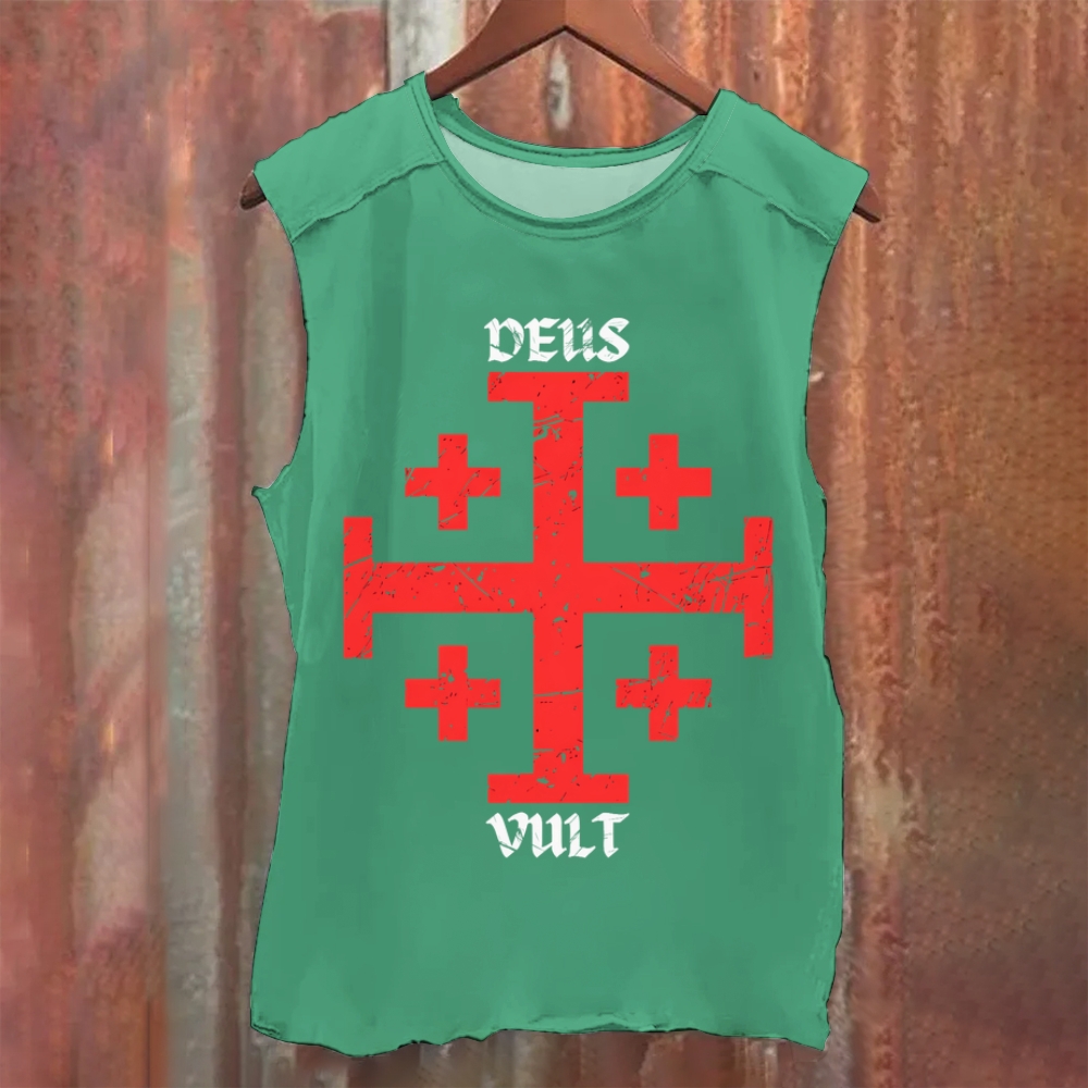 Deus Vult Vintage Washed Tank Top