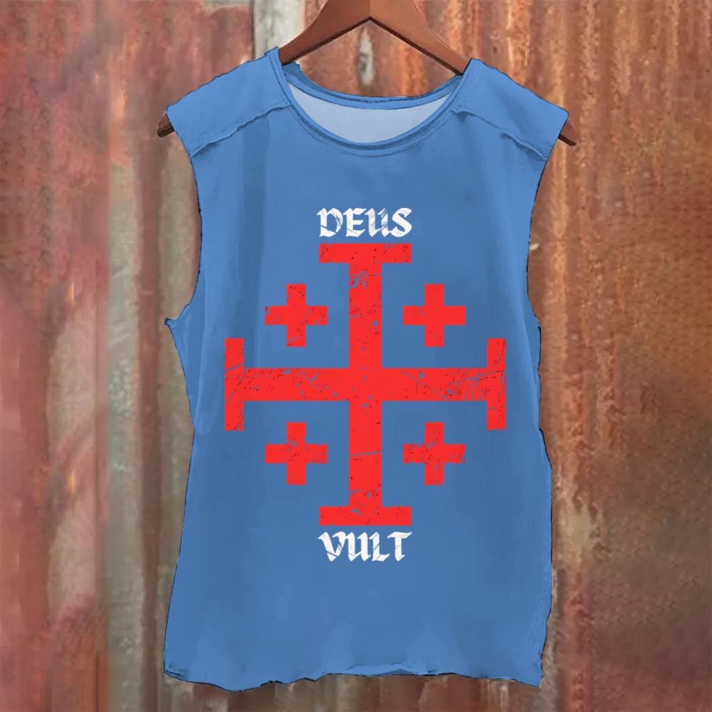 Deus Vult Vintage Washed Tank Top