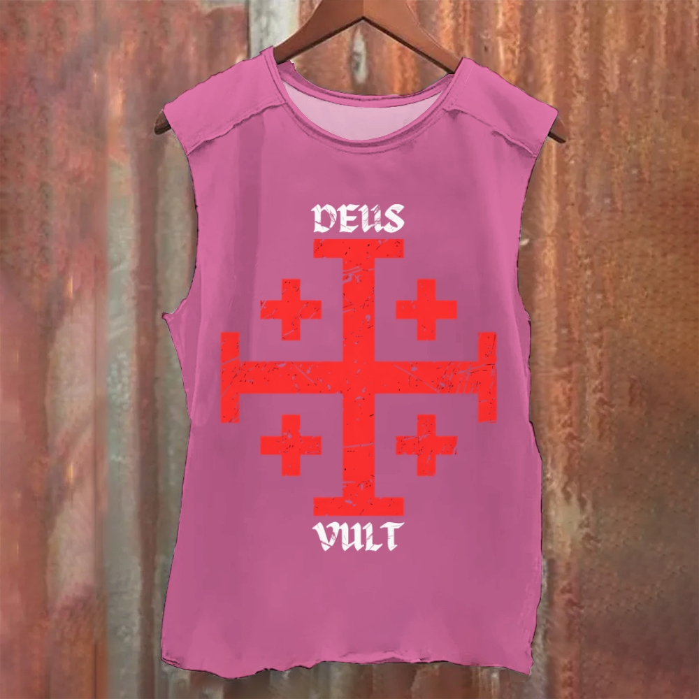 Deus Vult Vintage Washed Tank Top