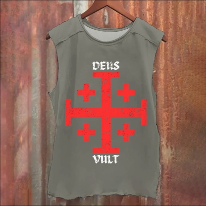 Deus Vult Vintage Washed Tank Top