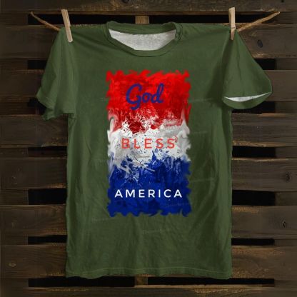 God Bless America Cotton T-shirt