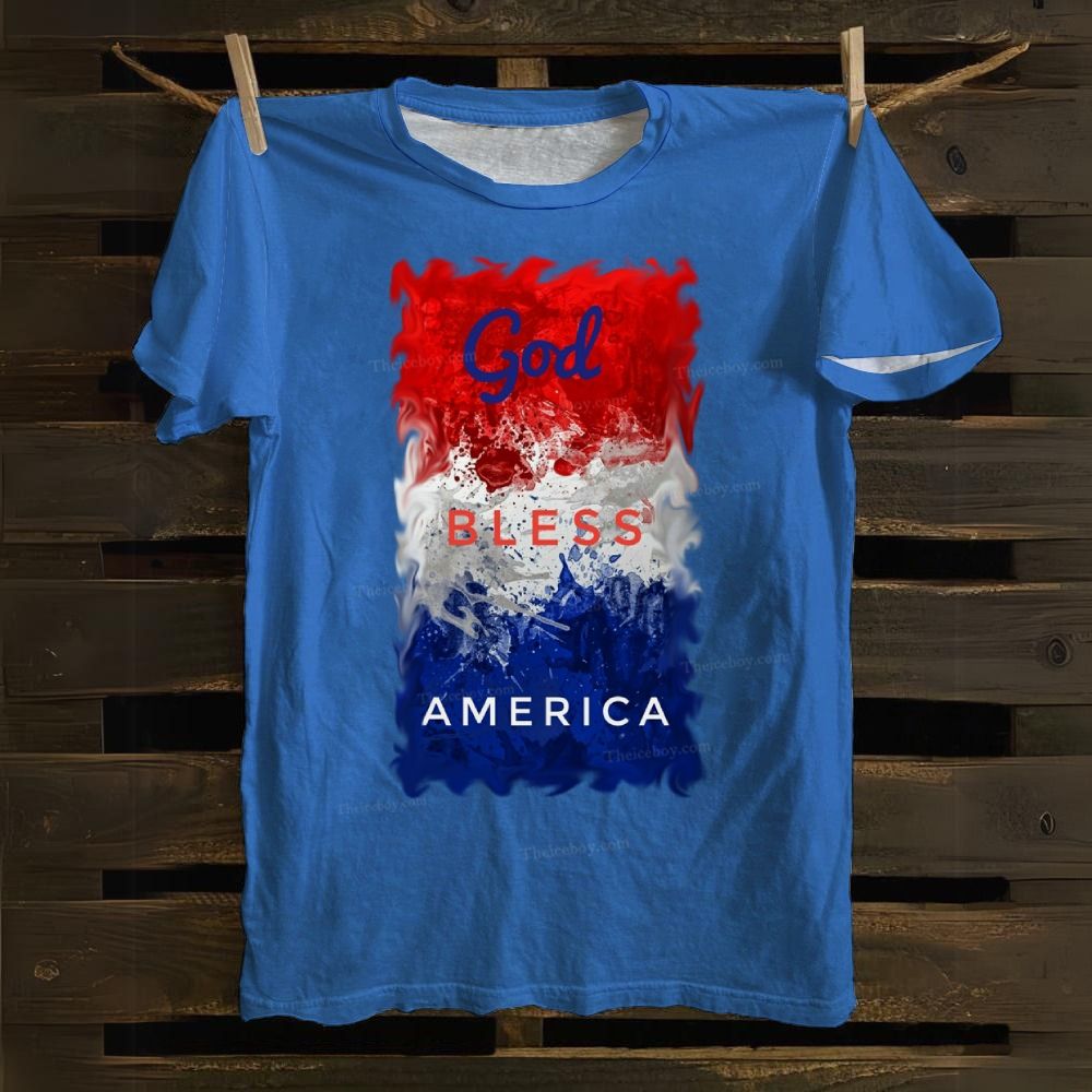God Bless America Cotton T-shirt