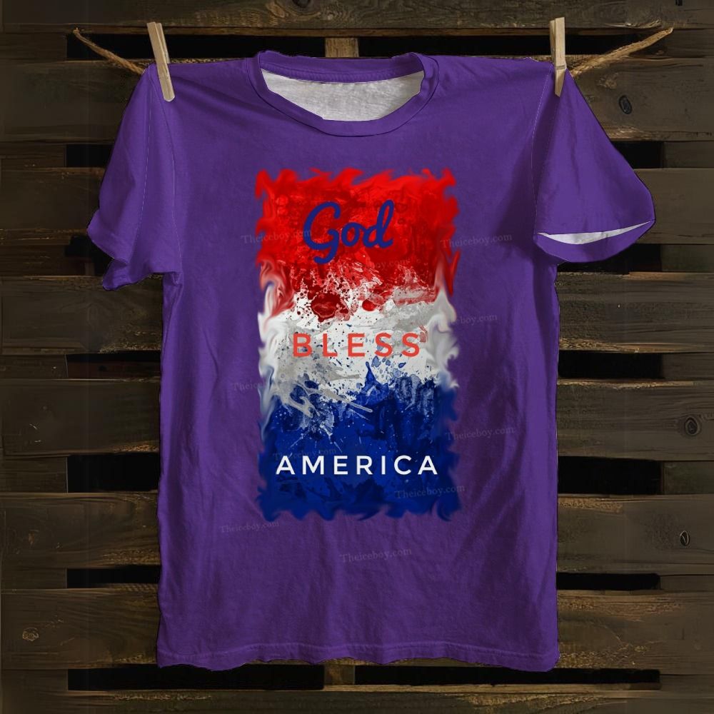 God Bless America Cotton T-shirt