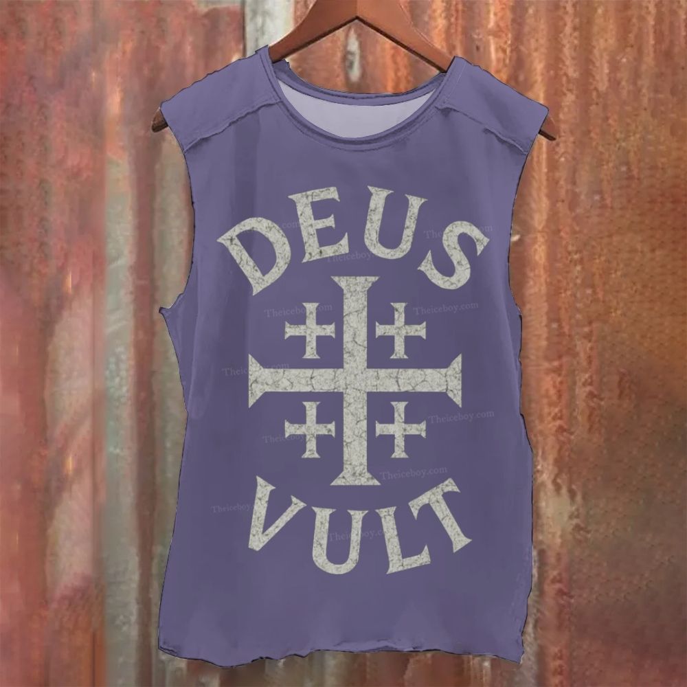 Deus Vult Vintage Washed Tank Top