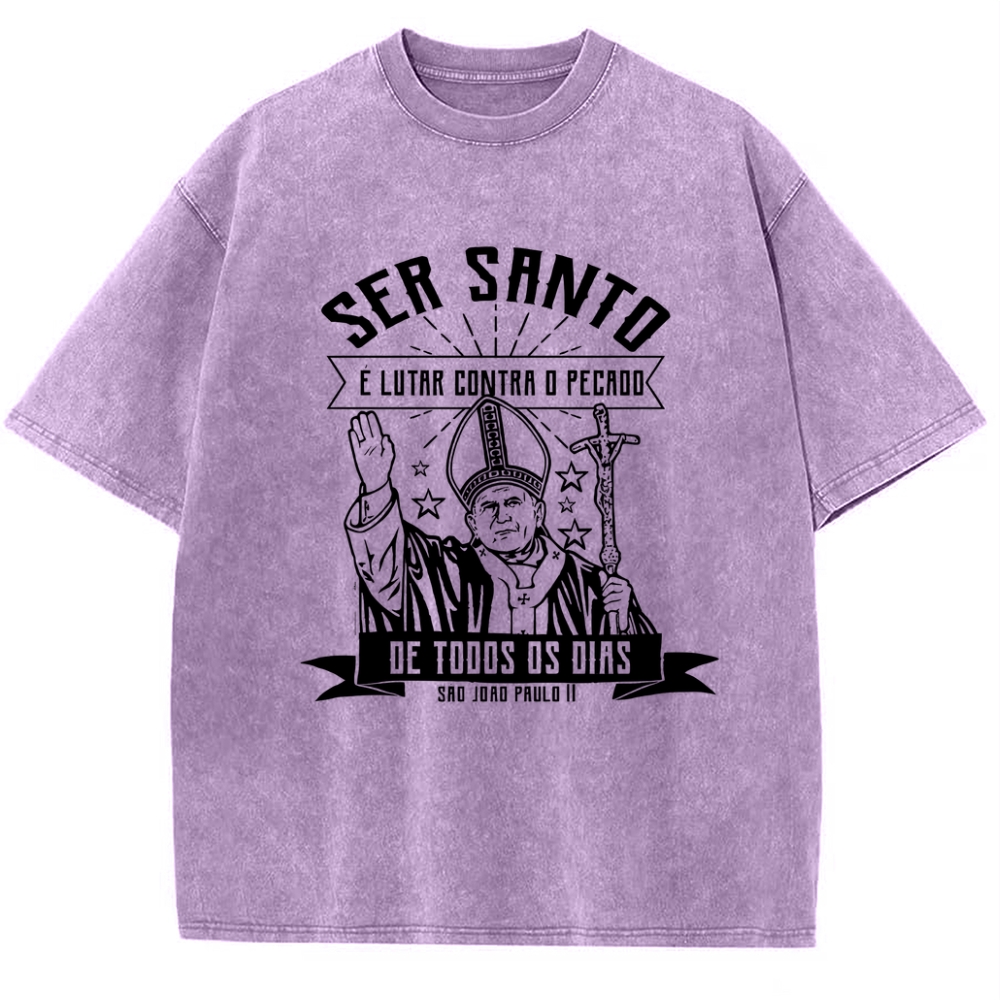 Ser Santo Snowflake Vintage Cotton T-Shirt