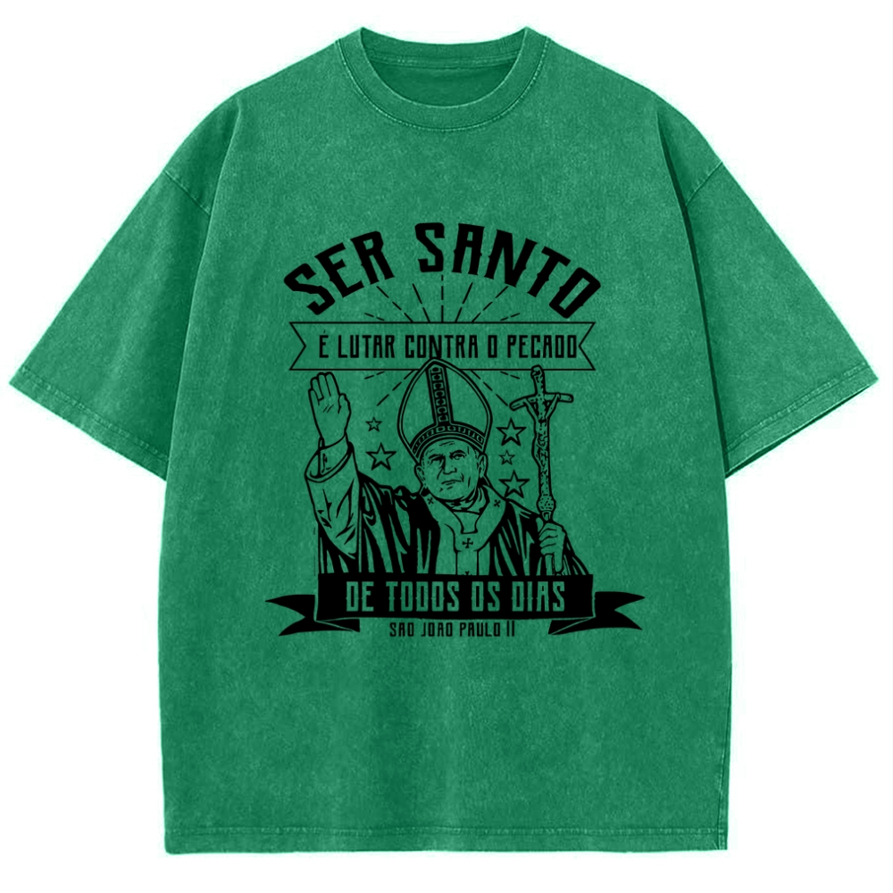 Ser Santo Snowflake Vintage Cotton T-Shirt