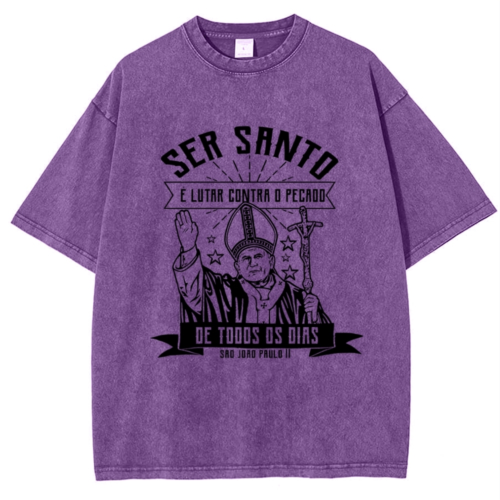 Ser Santo Snowflake Vintage Cotton T-Shirt