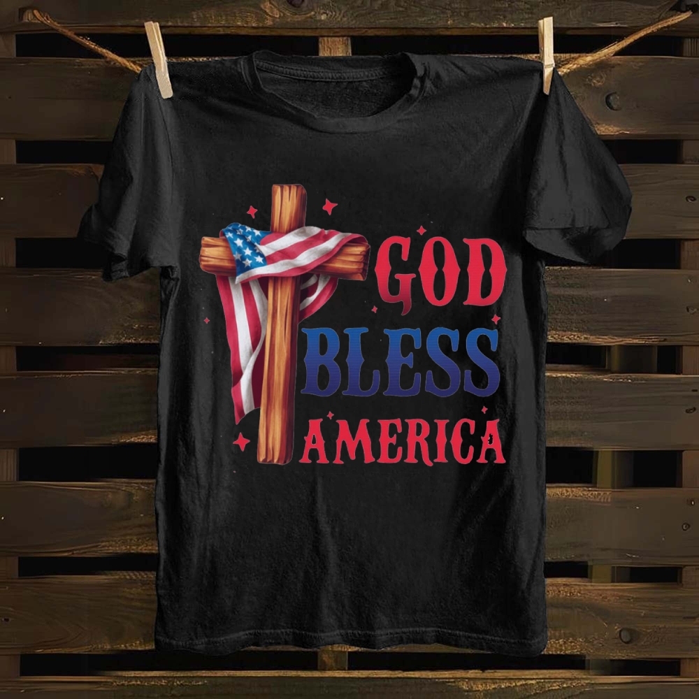 God Bless America Cotton T-shirt