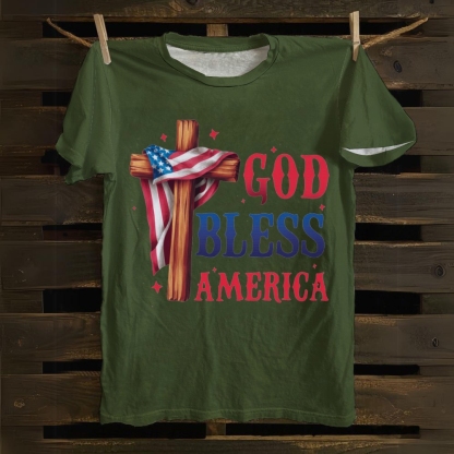 God Bless America Cotton T-shirt