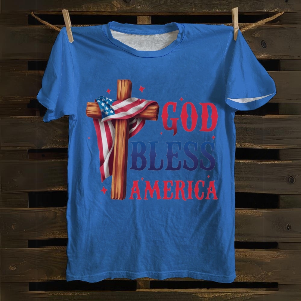 God Bless America Cotton T-shirt