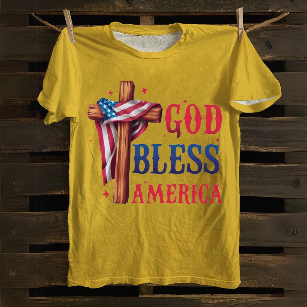 God Bless America Cotton T-shirt
