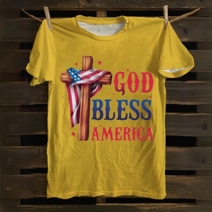 God Bless America Cotton T-shirt