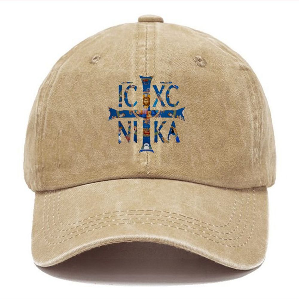 Ic Xc Ni Ka Unisex Vintage Casual Washed Cap