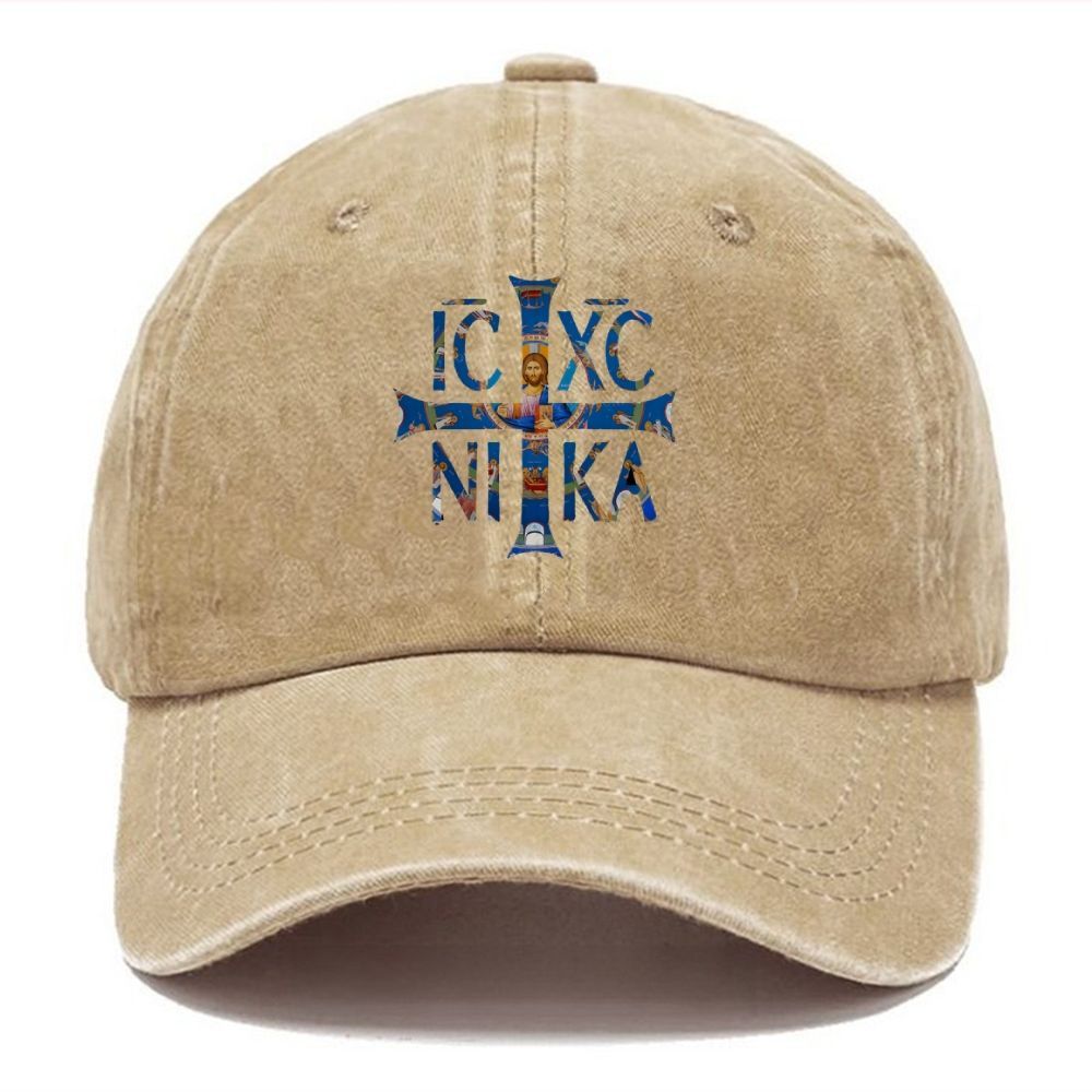 Ic Xc Ni Ka Unisex Vintage Casual Washed Cap