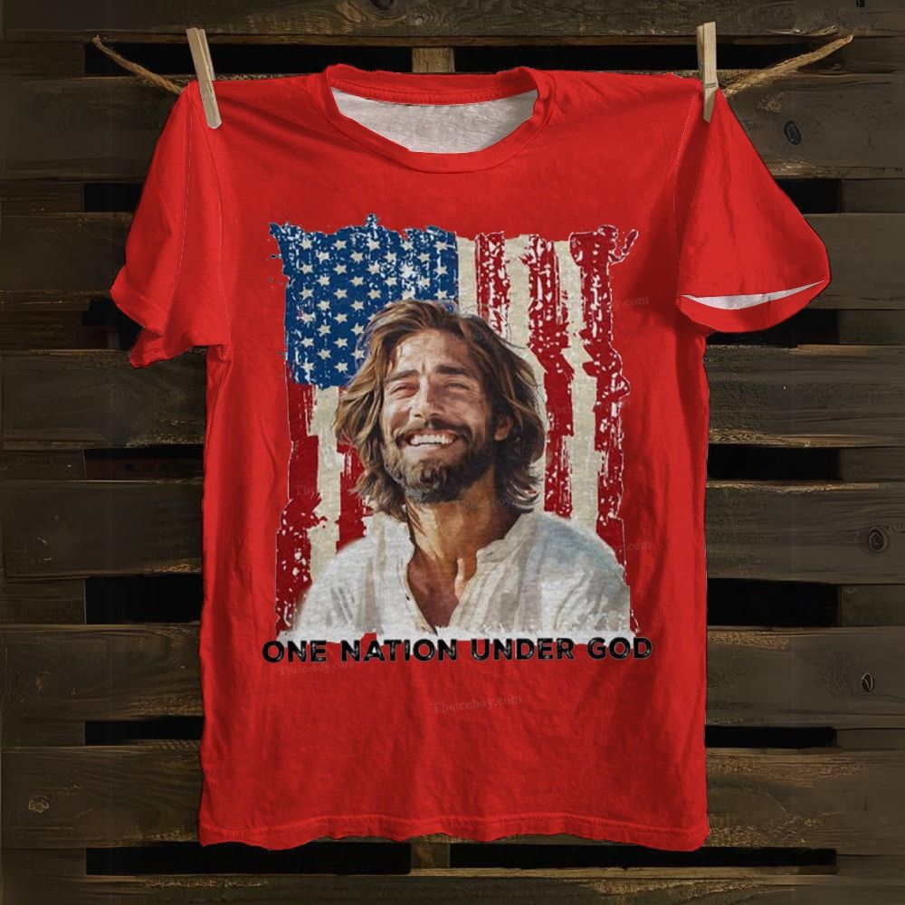One Nation Under God Cotton T-shirt