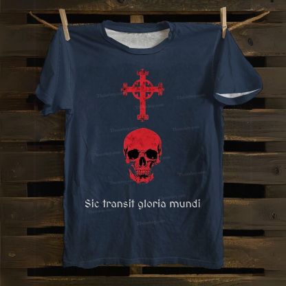 Christian Skull Cross Cotton T-shirt
