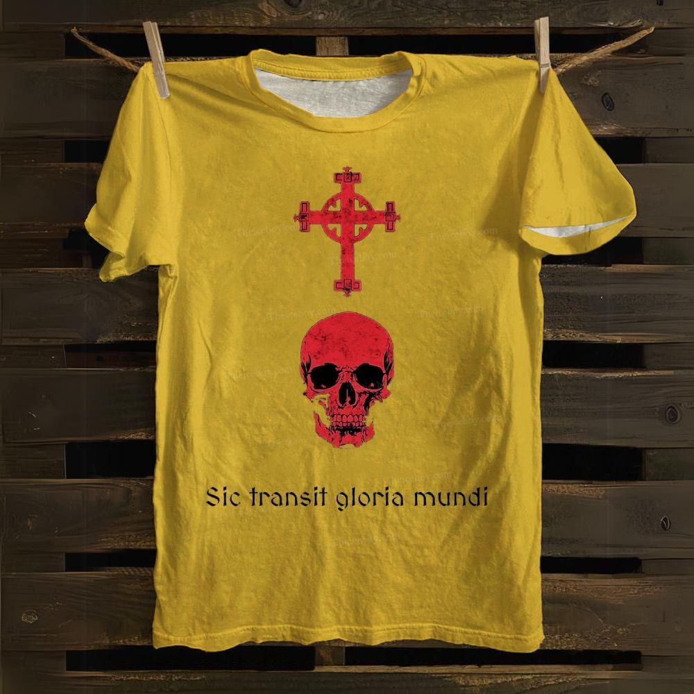 Christian Skull Cross Cotton T-shirt