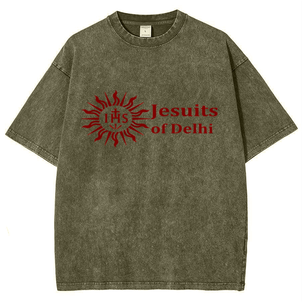 Jesuits Of Delhi Snowflake Vintage Cotton T-Shirt