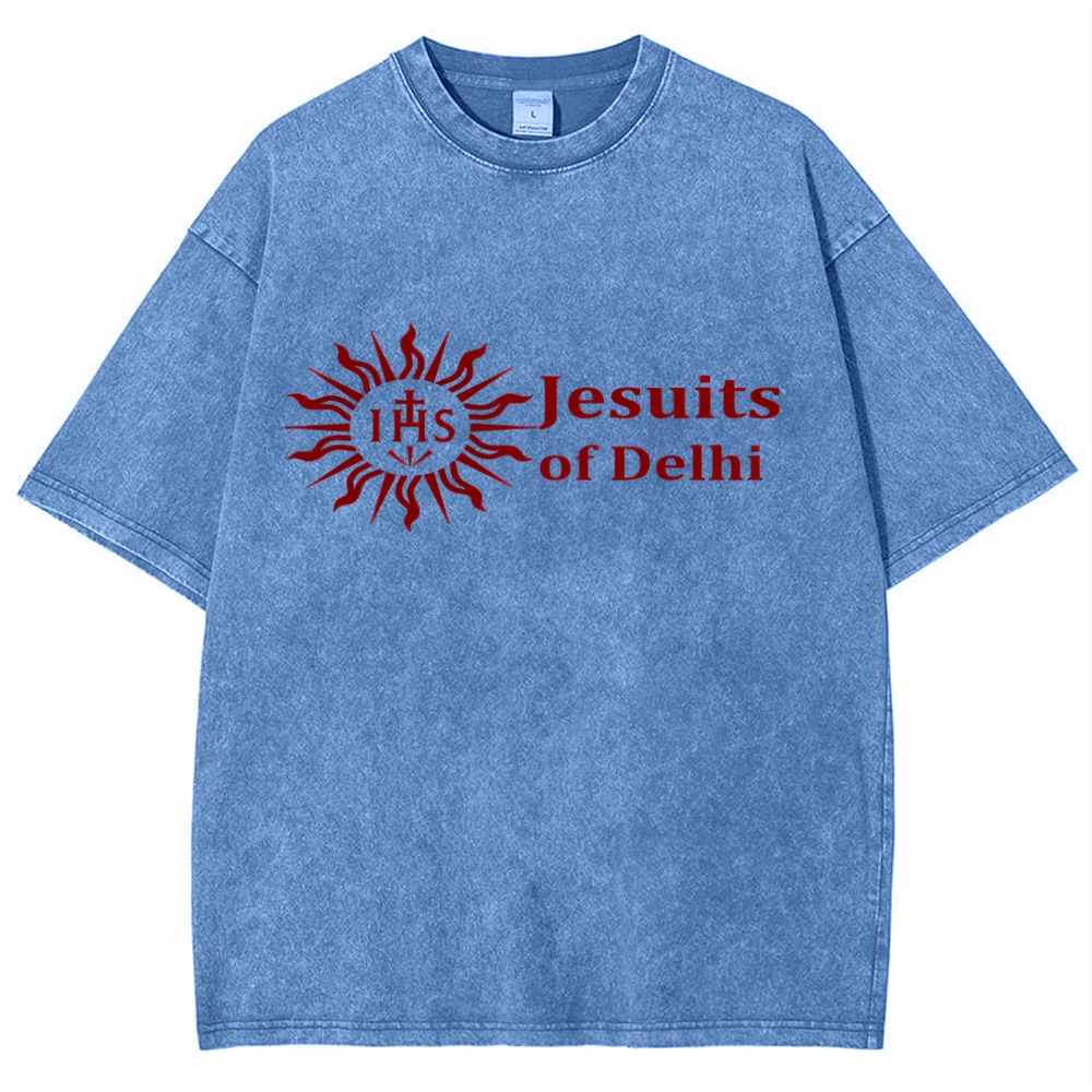 Jesuits Of Delhi Snowflake Vintage Cotton T-Shirt
