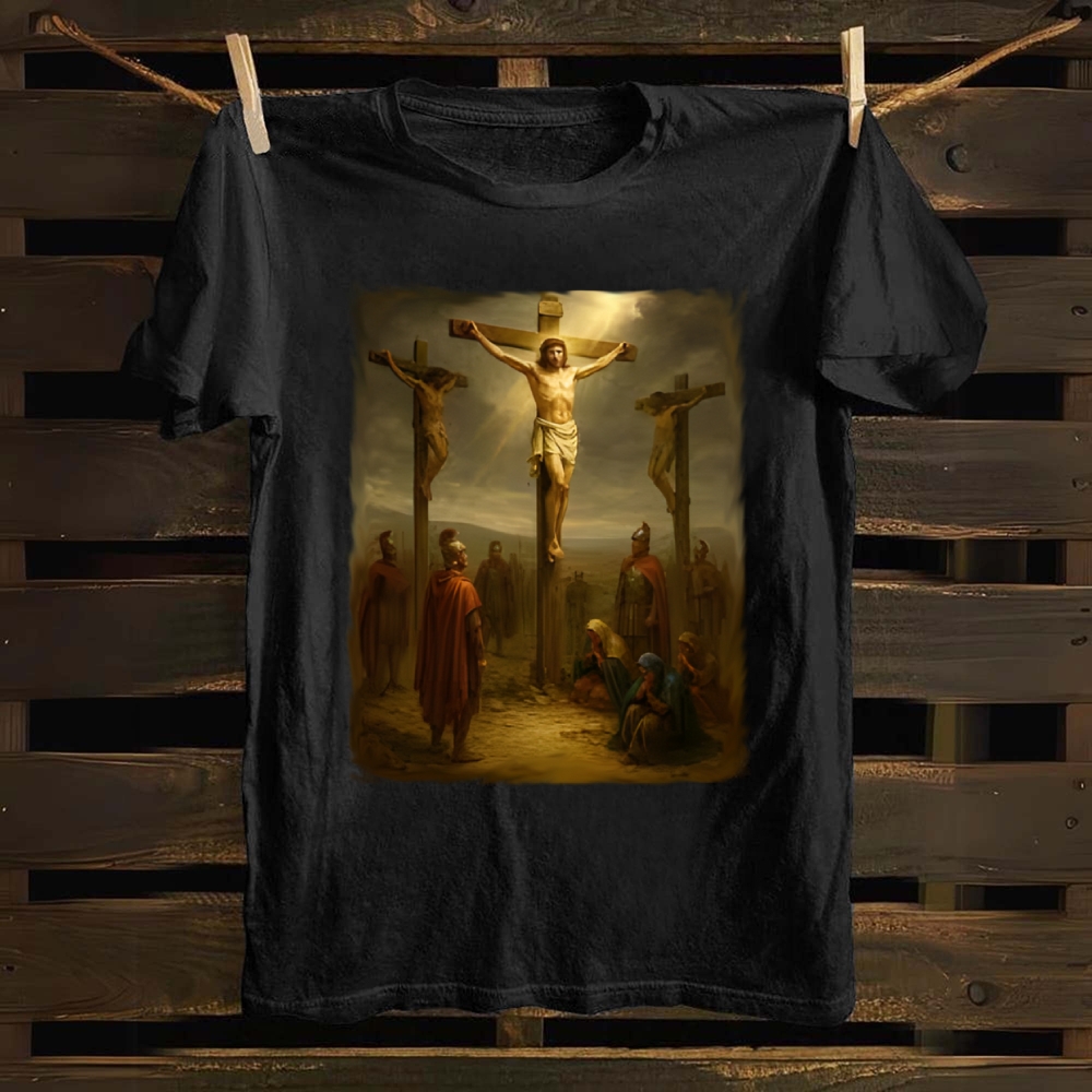 Jesus Walked The Path Of Suffering For Us Cotton T-shirt