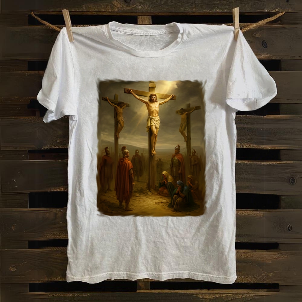 Jesus Walked The Path Of Suffering For Us Cotton T-shirt