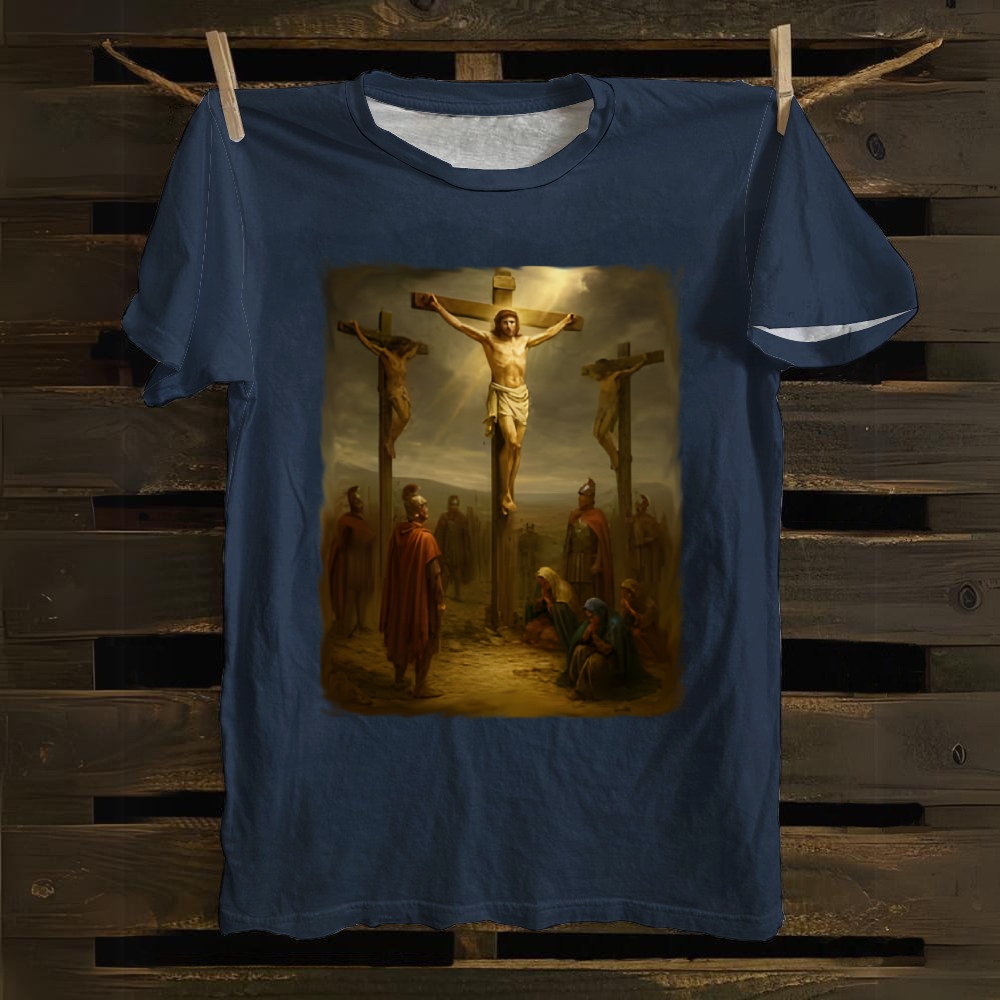 Jesus Walked The Path Of Suffering For Us Cotton T-shirt