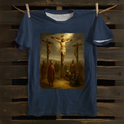 Jesus Walked The Path Of Suffering For Us Cotton T-shirt