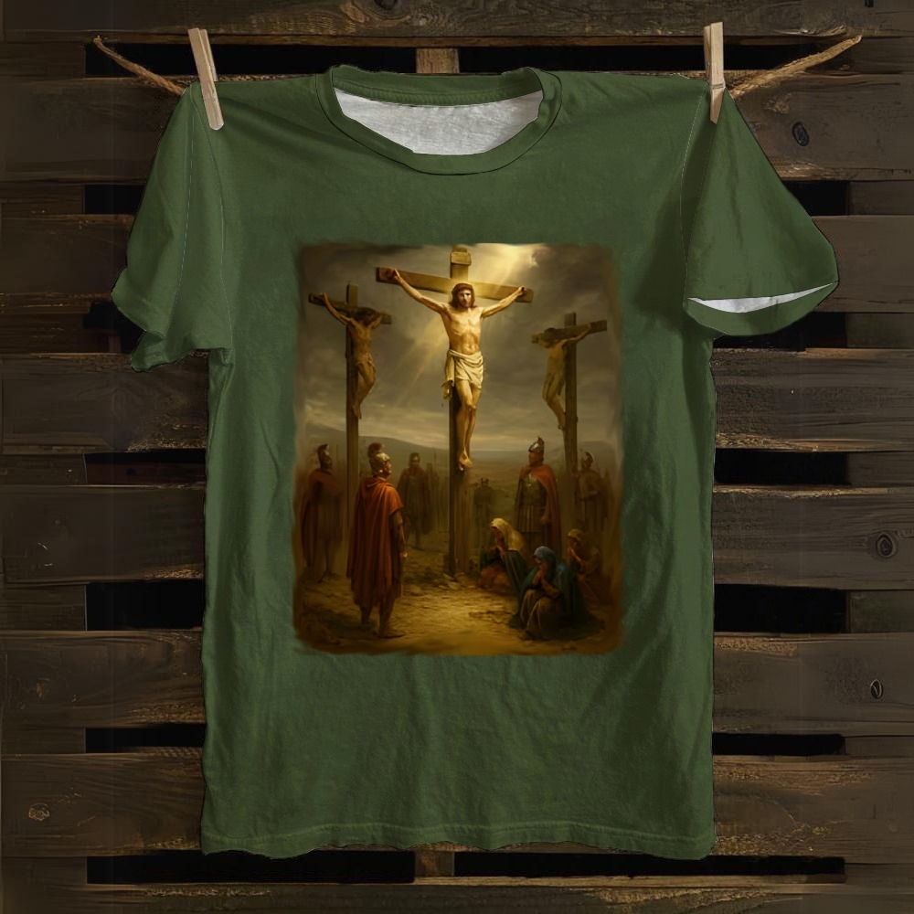 Jesus Walked The Path Of Suffering For Us Cotton T-shirt