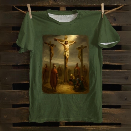 Jesus Walked The Path Of Suffering For Us Cotton T-shirt