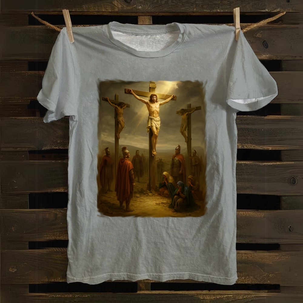 Jesus Walked The Path Of Suffering For Us Cotton T-shirt
