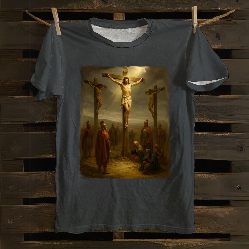 Jesus Walked The Path Of Suffering For Us Cotton T-shirt