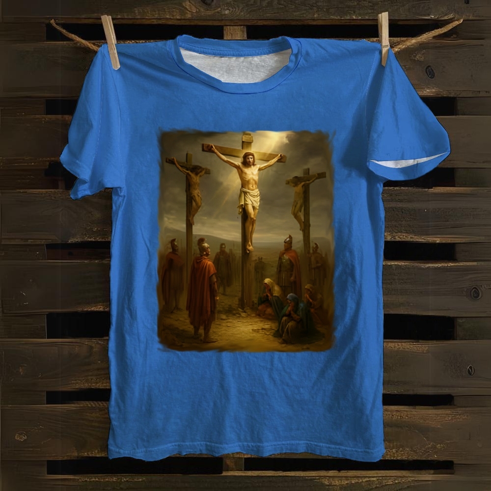 Jesus Walked The Path Of Suffering For Us Cotton T-shirt