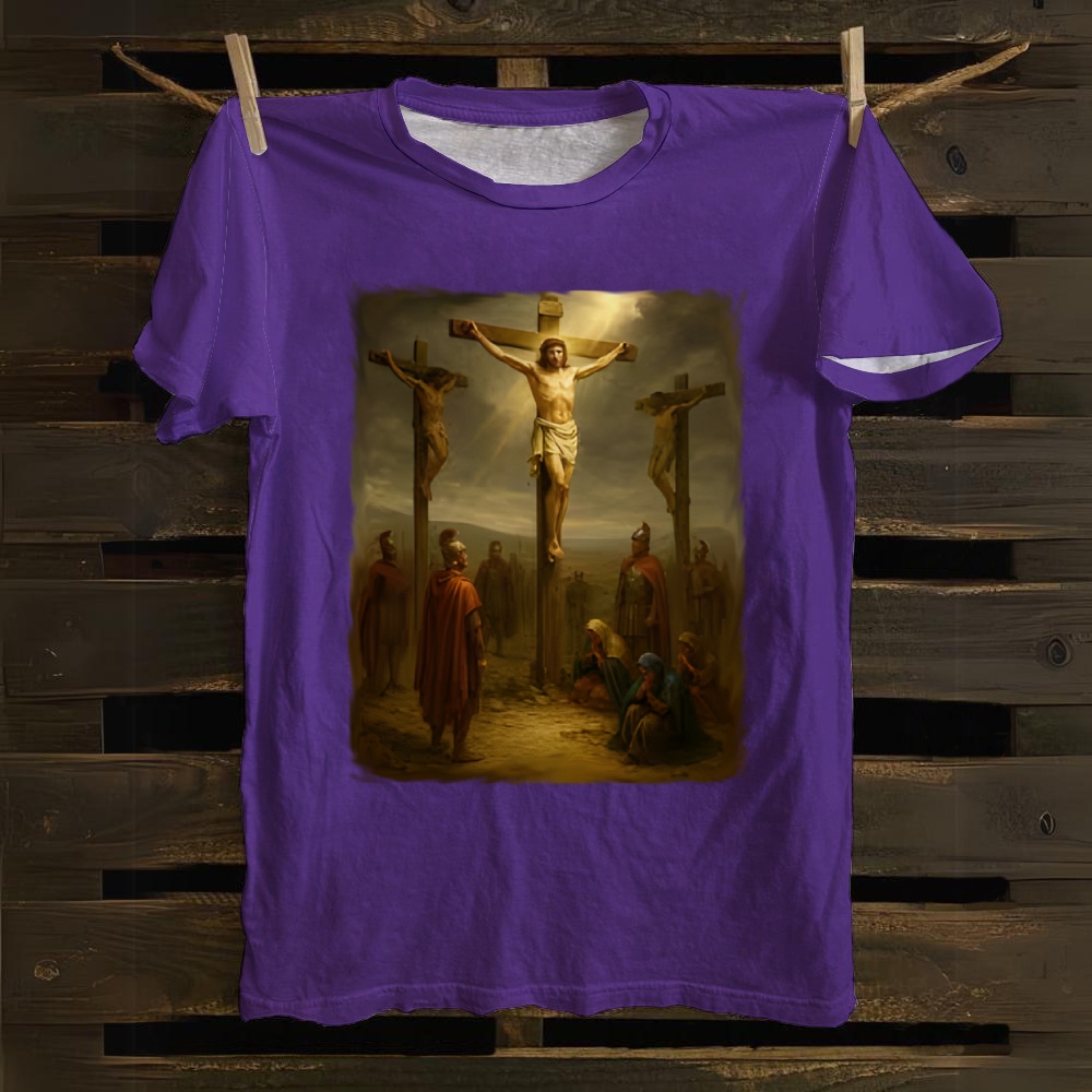Jesus Walked The Path Of Suffering For Us Cotton T-shirt