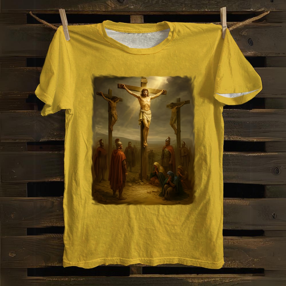 Jesus Walked The Path Of Suffering For Us Cotton T-shirt