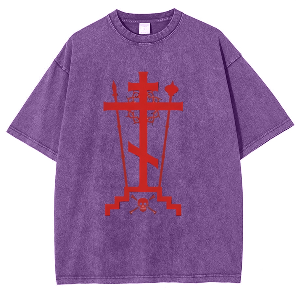 Orthodox Schema Cross Snowflake Vintage Cotton T-Shirt