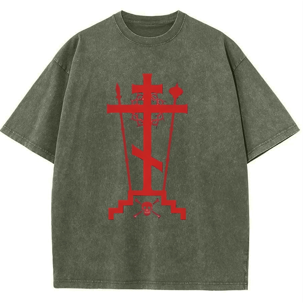 Orthodox Schema Cross Snowflake Vintage Cotton T-Shirt