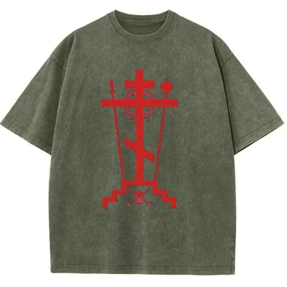Orthodox Schema Cross Snowflake Vintage Cotton T-Shirt