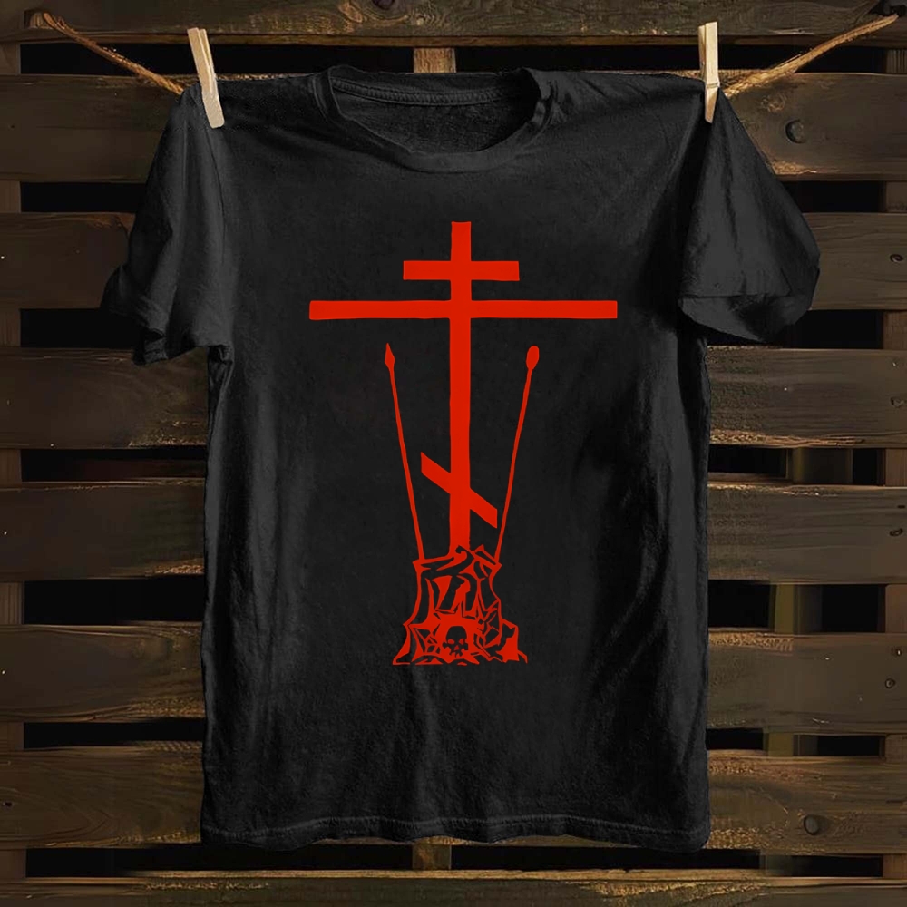 Soldier's Cross (Front) Cotton T-shirt