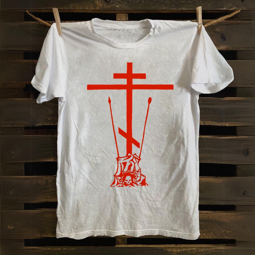 Soldier's Cross (Front) Cotton T-shirt