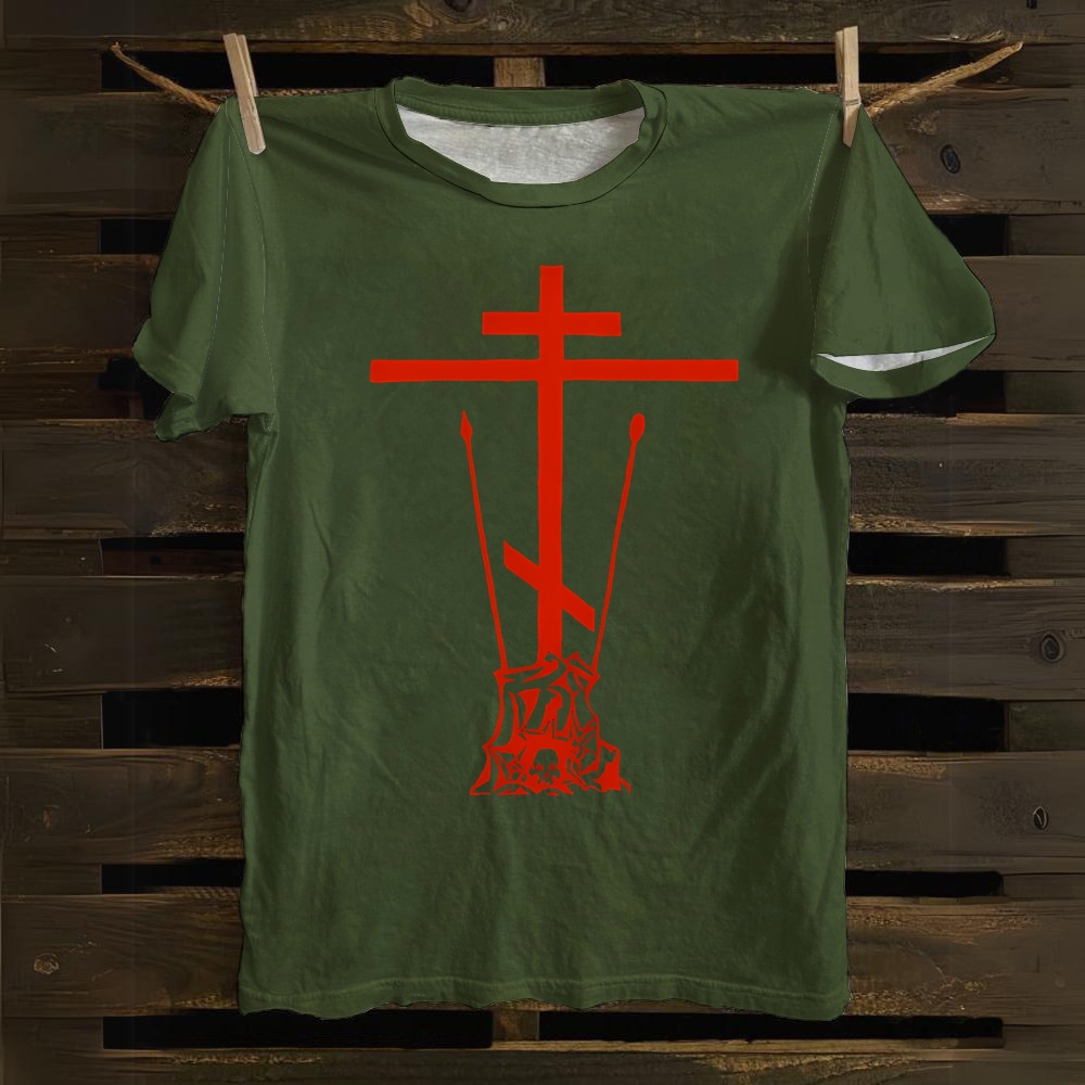 Soldier's Cross (Front) Cotton T-shirt