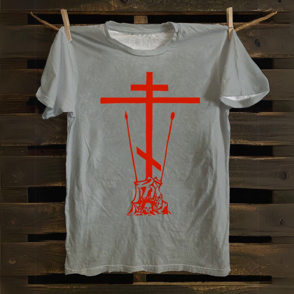 Soldier's Cross (Front) Cotton T-shirt